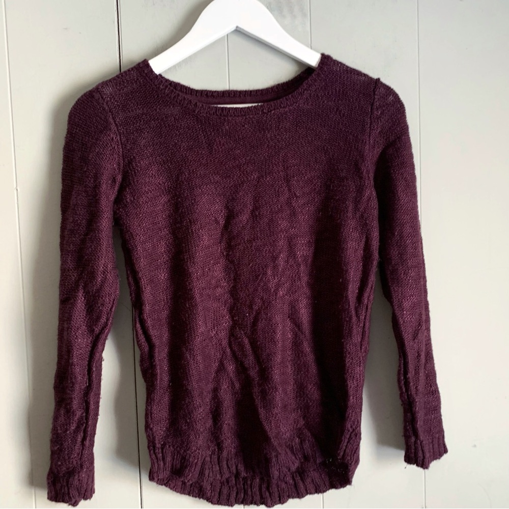 RUMI + RYDER Super Soft Maroon Knit Sweater L (12-14)